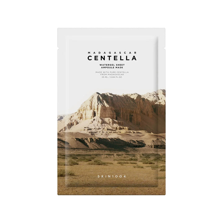 Skin1004 Madagascar Centella Watergel Sheet Ampoule Mask Korean face mask for dry oily combination sensitive acne prone skin redness irritation damaged skin K Beauty World