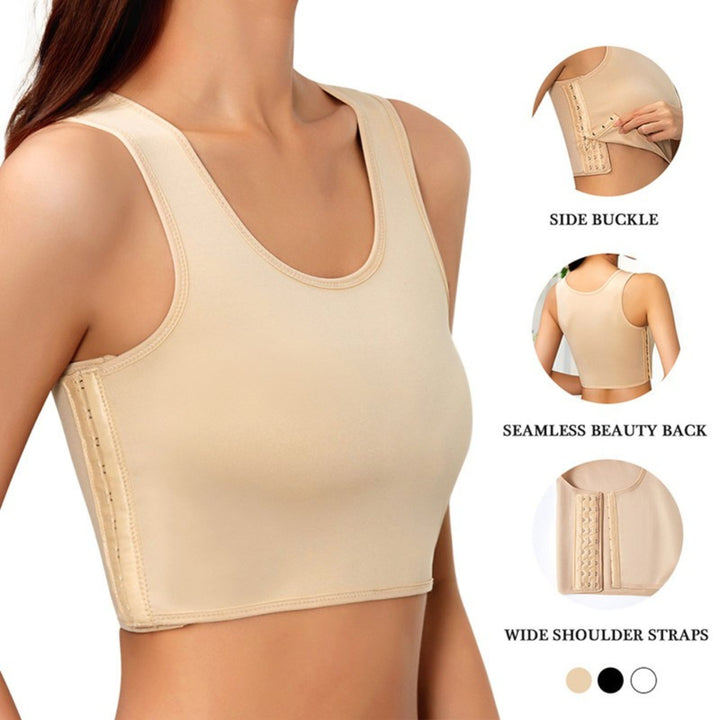Corset Cami Tank Top Compression Wireless Breast Flat Belly Bra Shaper