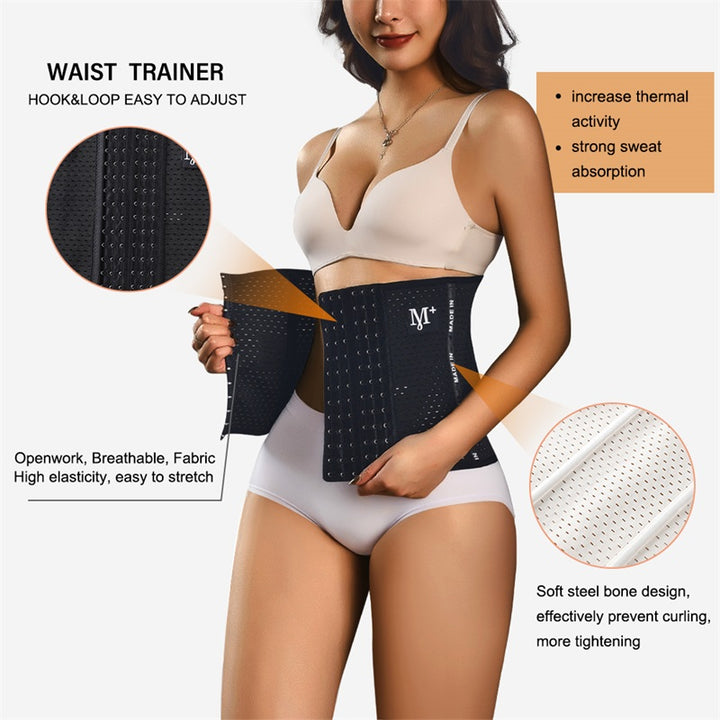 Sweat Shapewear Body Tummy Control Double Strap Waist Trainer Corset