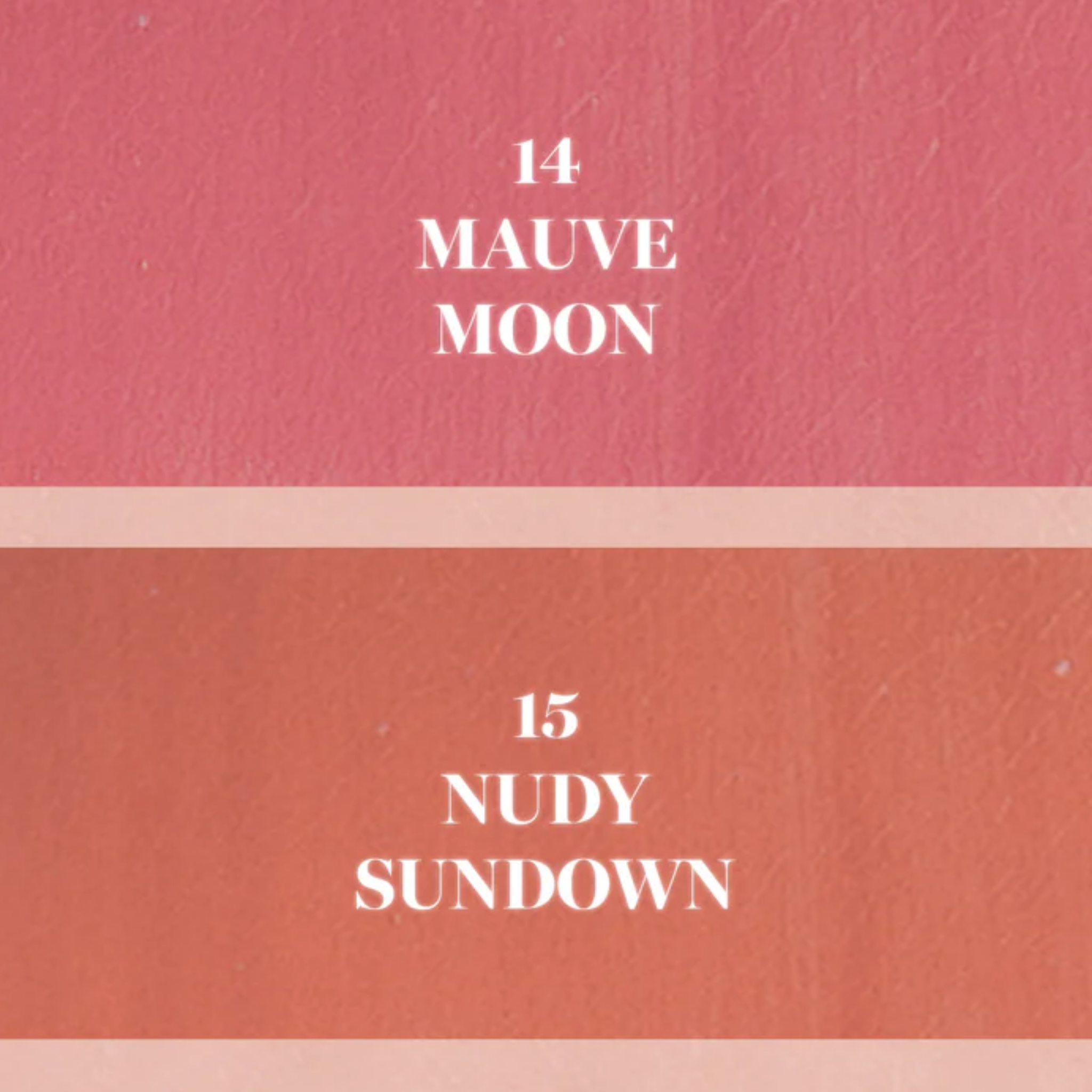 ROM&ND Glasting Water Tint Sunset Series 2 shades (4g)15 nudy sundown and 14 mauve moon swatch