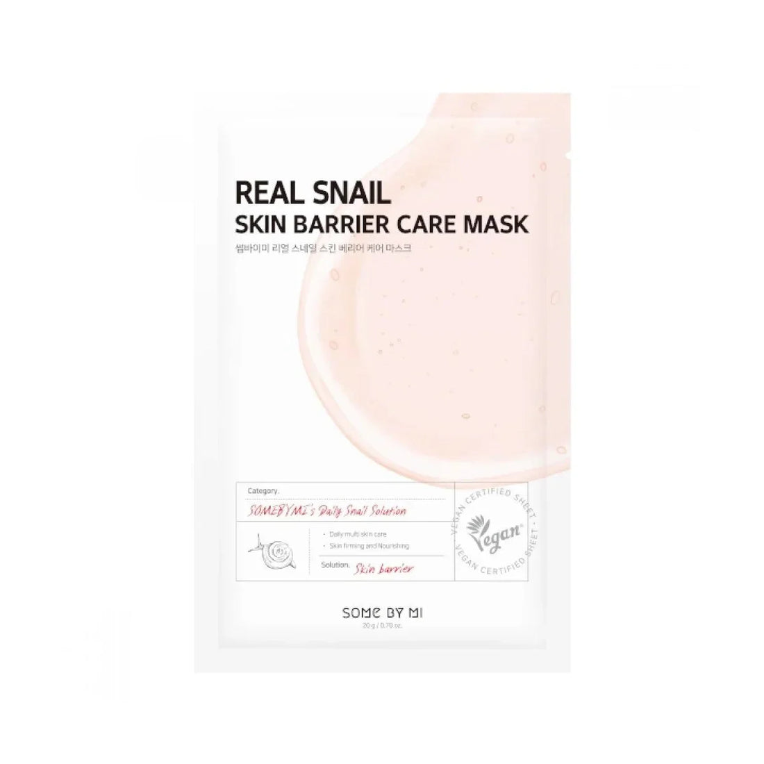 Some By Mi Real Skin Barrier Care Mask best Korean hydrating face mask sheet anti-aging wrinkles fine lines acne pimples dry sensitive skin K Beauty World