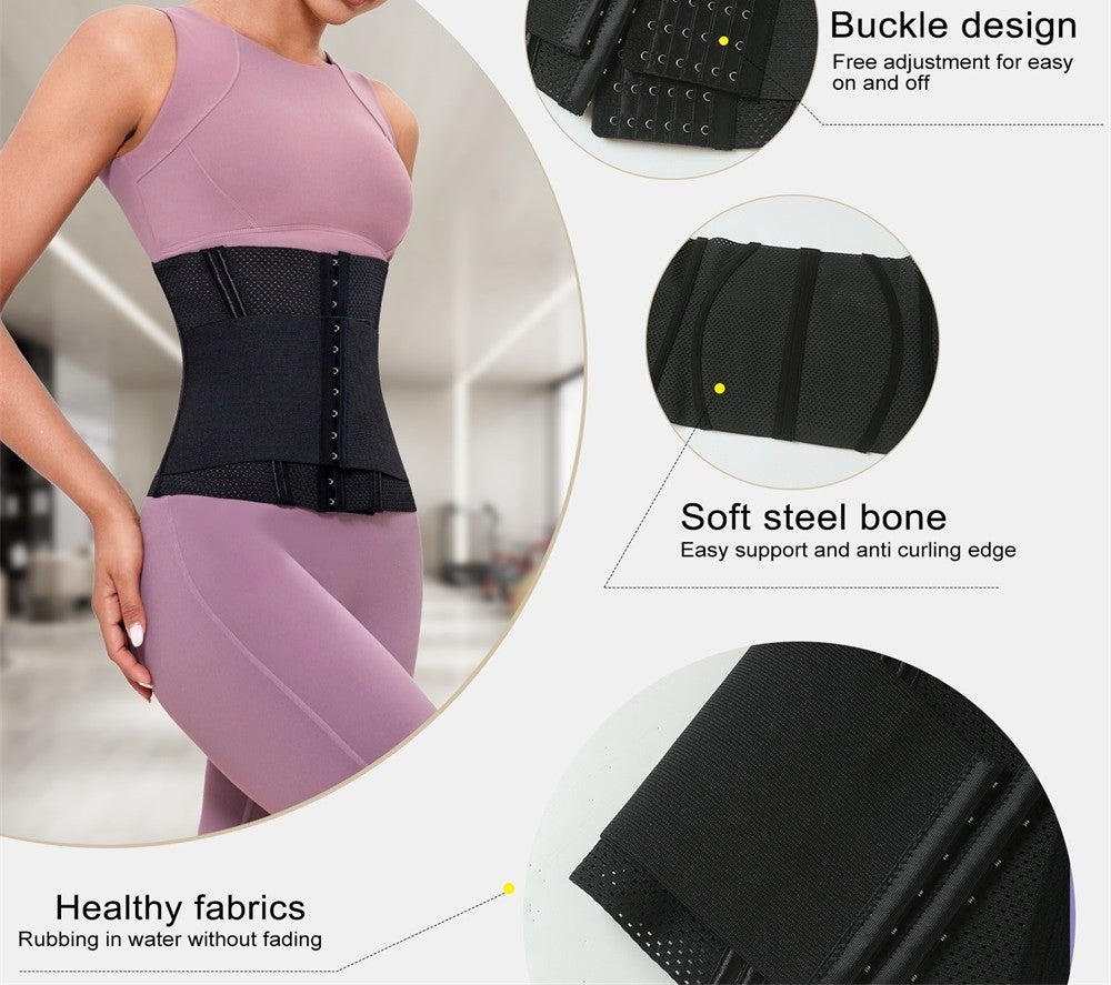 Adjustable Fitness Waist Trainer Zipper Slimming Belt
