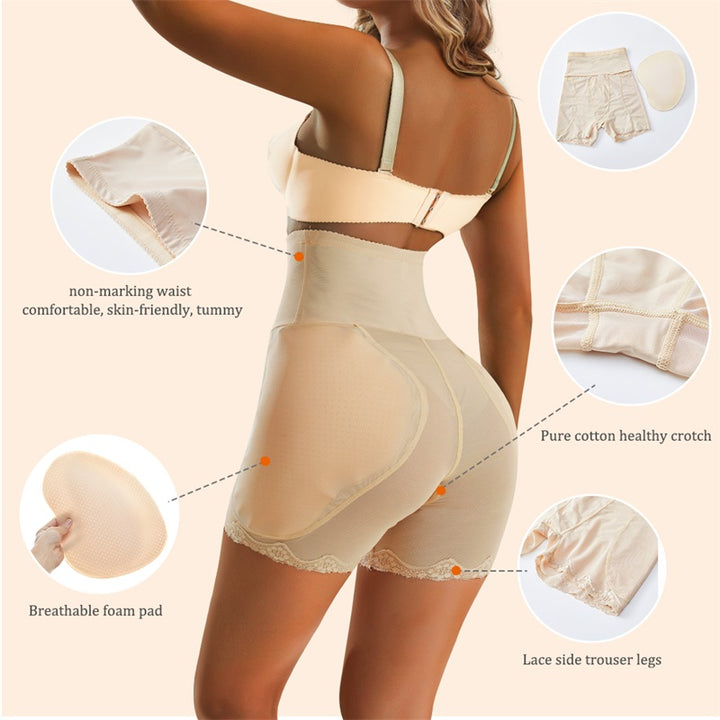 Body Shaper Panties Padded Buttocks Waist Trainer Shapewear Tummy Control