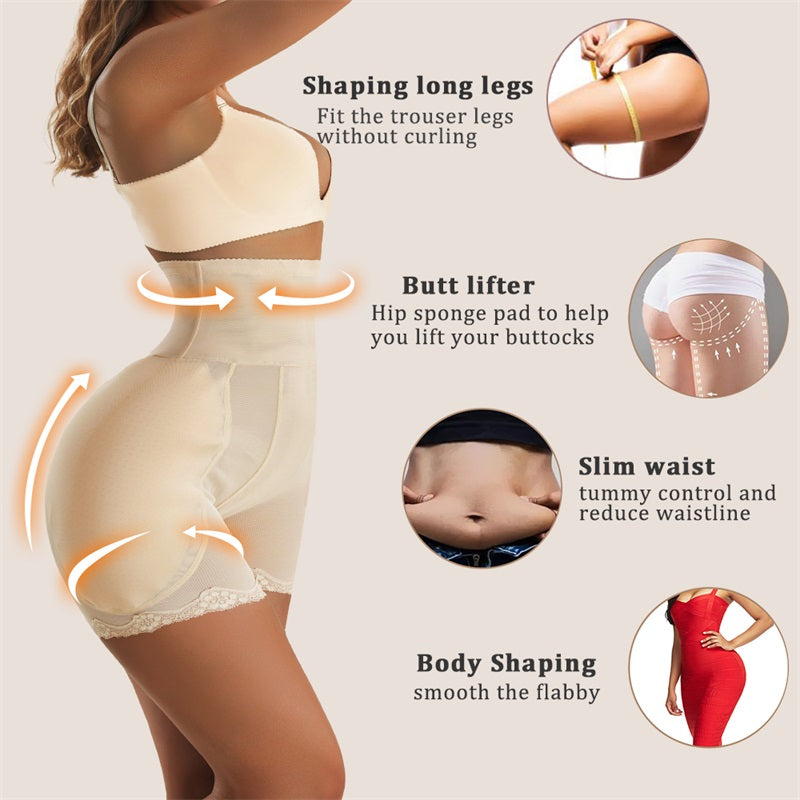 Body Shaper Panties Padded Buttocks Waist Trainer Shapewear Tummy Control