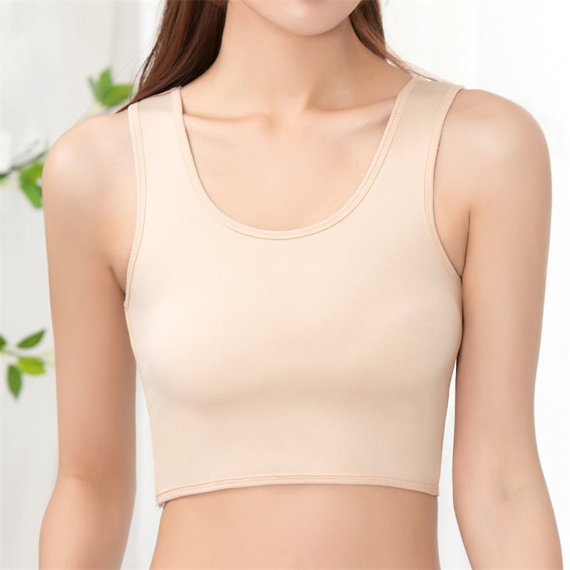 Compression Wireless Breast Flat Belly Bra Shaper Top Shapewear