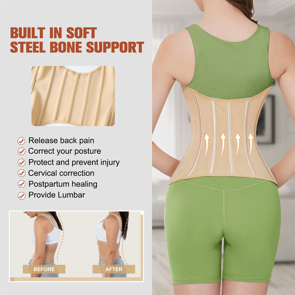 Double Belt Wrap Girdle Waist Trainer Shapewear Tummy Control Shaper