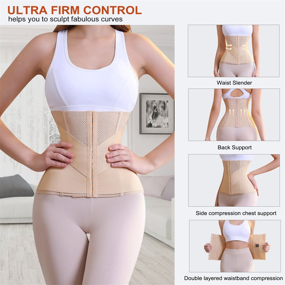 Double Trimmer Waist Trainer Belt Full Body Shaping Corset Wrap