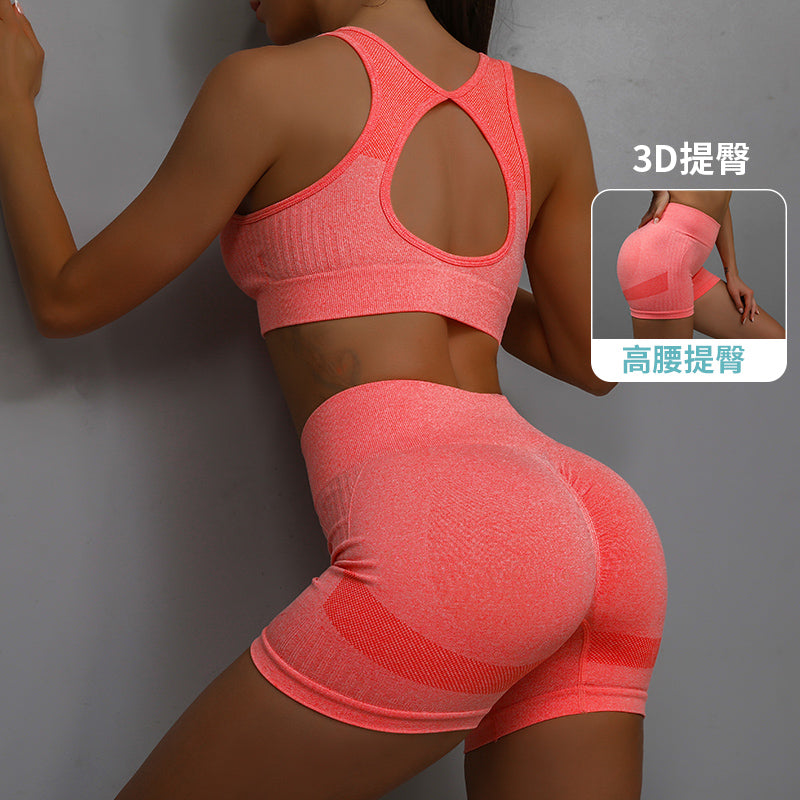 Fitness Women Gym Pants Sports Workout and Bra Sets Yoga Scrunch Leggings