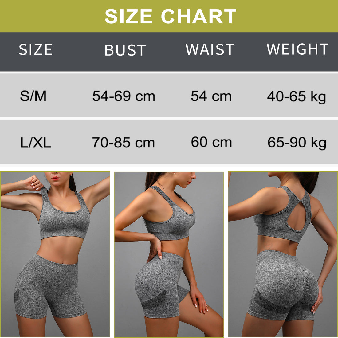 Fitness Women Gym Pants Sports Workout and Bra Sets Yoga Scrunch Leggings