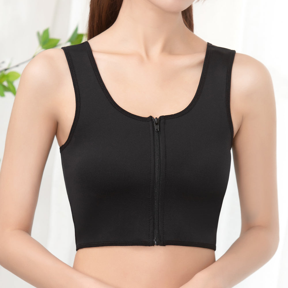 Front Zipper Slimming Tank Top Shapewear Women’s Flat Belly Bra & Waist Trainer Corset