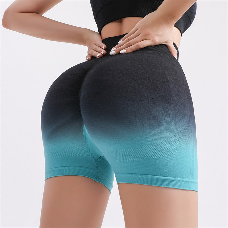 Gradient Yoga Leggings Scrunch Butt Lift Seamless Fitness Pants