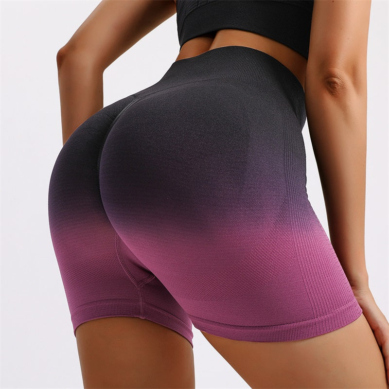 Gradient Yoga Leggings Scrunch Butt Lift Seamless Fitness Pants