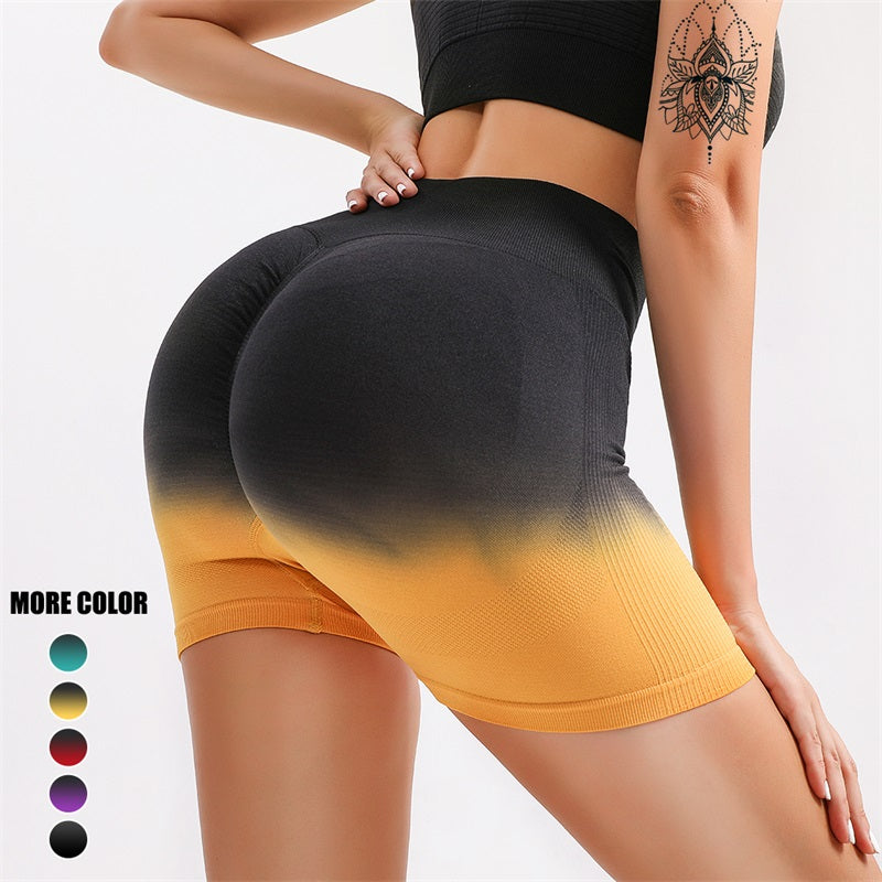 Gradient Yoga Leggings Scrunch Butt Lift Seamless Fitness Pants