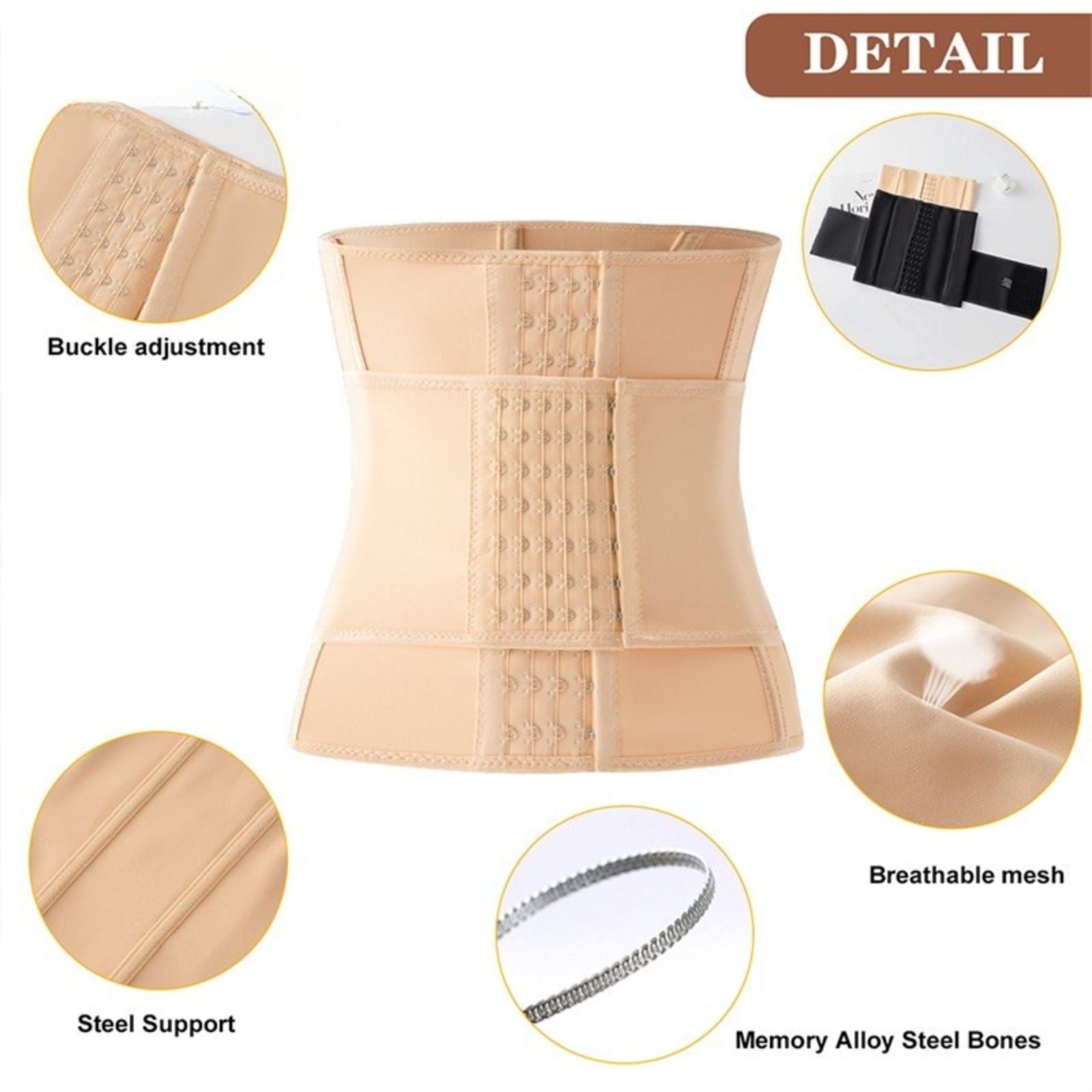 High Quality Double Belt Full Body Waist Trainer Shaper Plus Size