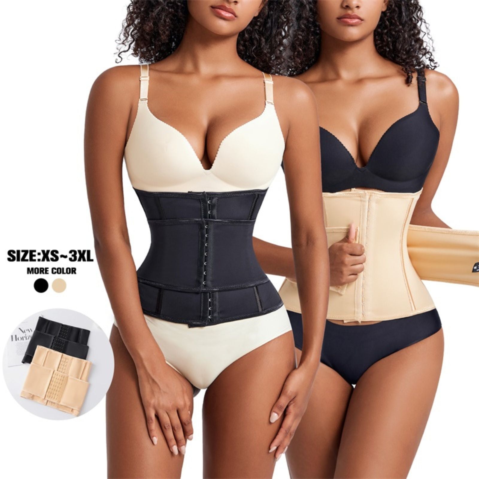 High Quality Double Belt Full Body Waist Trainer Shaper Plus Size