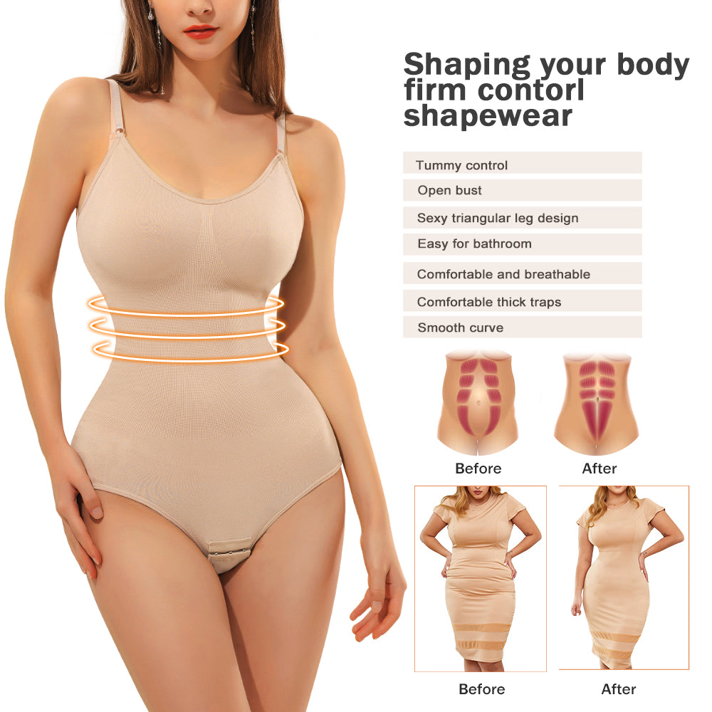 High Waist Compression Bodysuit Full Body Panty Shapewear