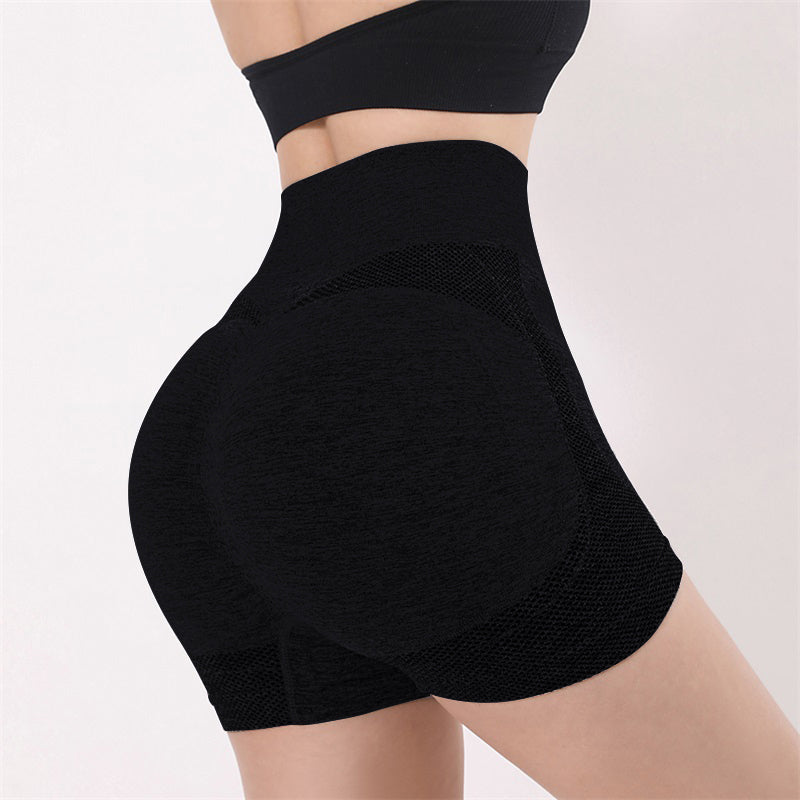 High Waist Mesh Yoga Shorts Push-up Workout Leggings for Gym and Sport