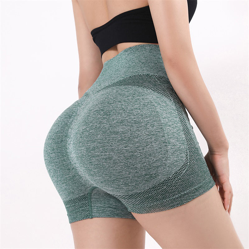 High Waist Mesh Yoga Shorts Push-up Workout Leggings for Gym and Sport