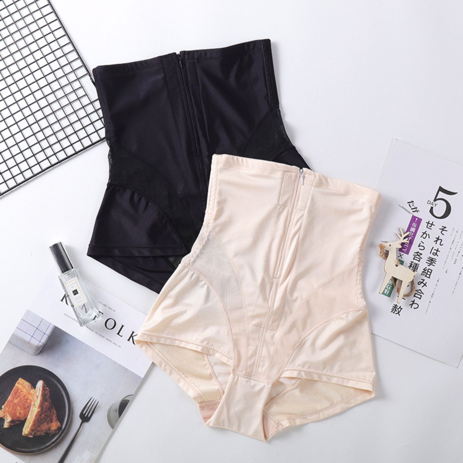 High Waist Slimming Shapewear Panty Full Body Zipper Control Trainer Shaper