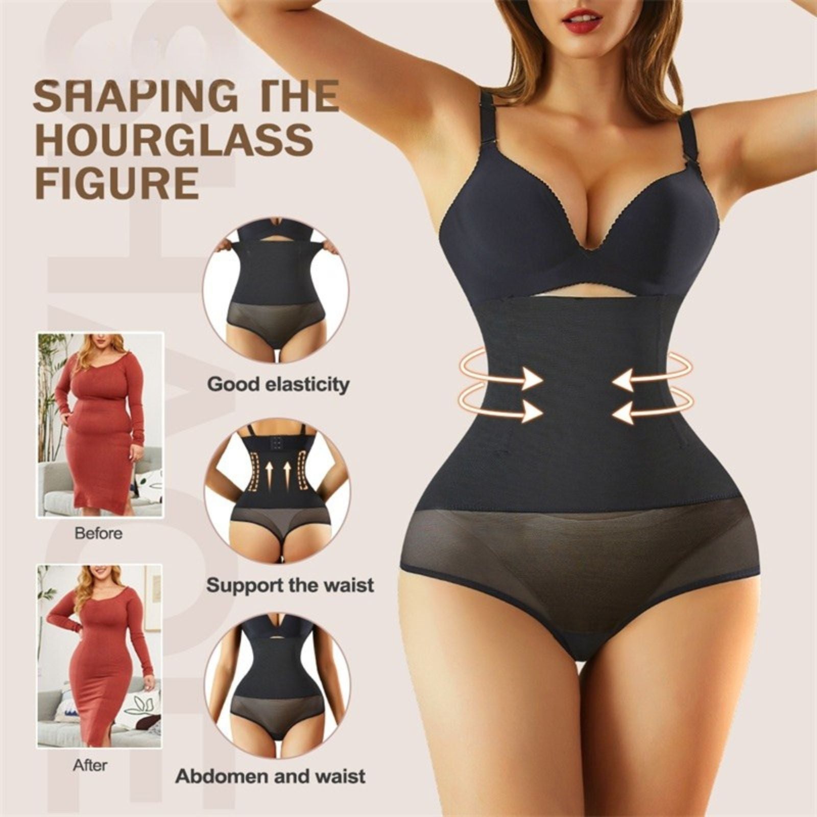 Hot Sale Crotch T Back Panty Corset Thong Tummy Control Shaper