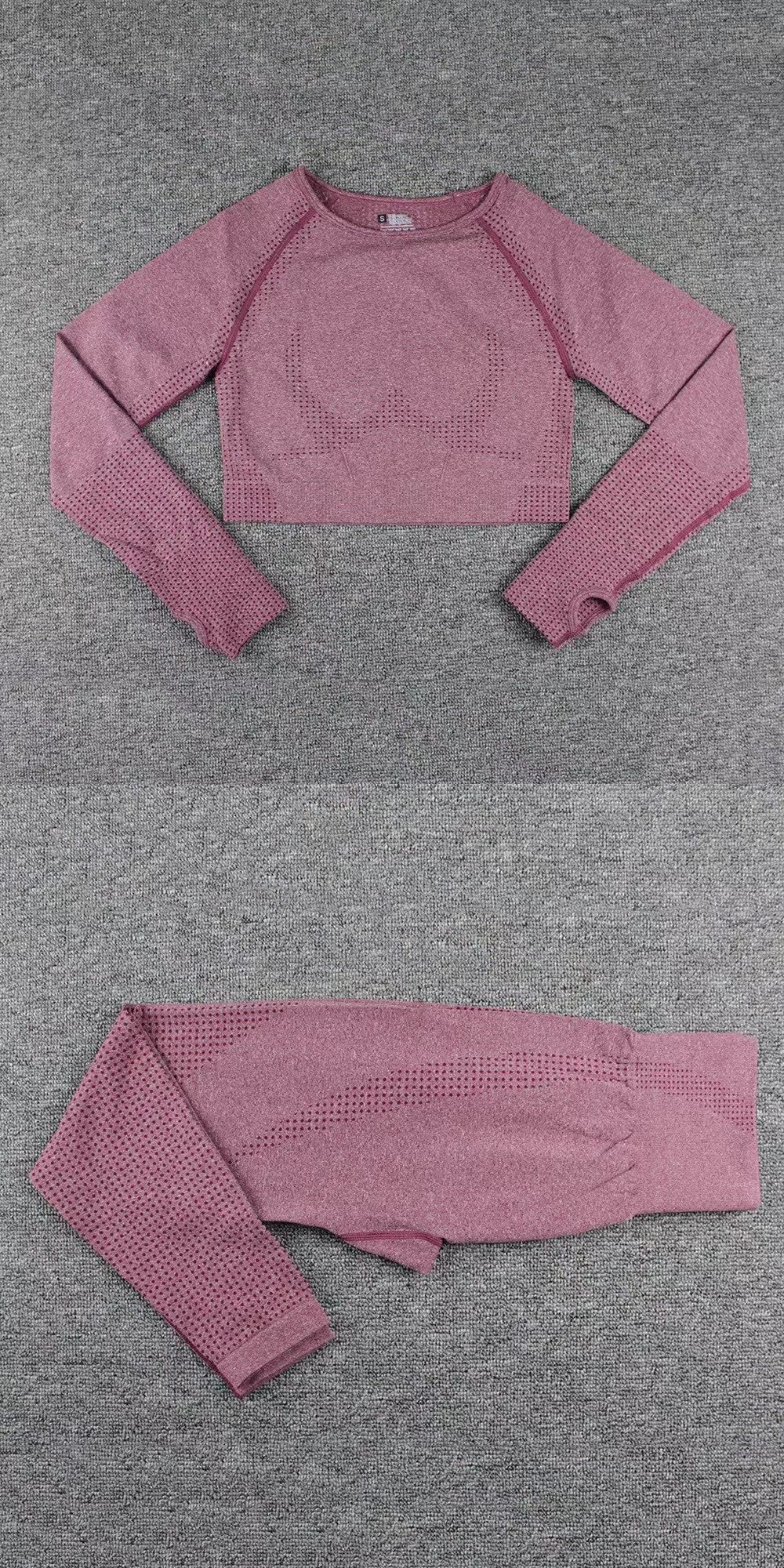 Long Sleeve Gym Pants Sports High Waist Shorts Workout and Bra Sets