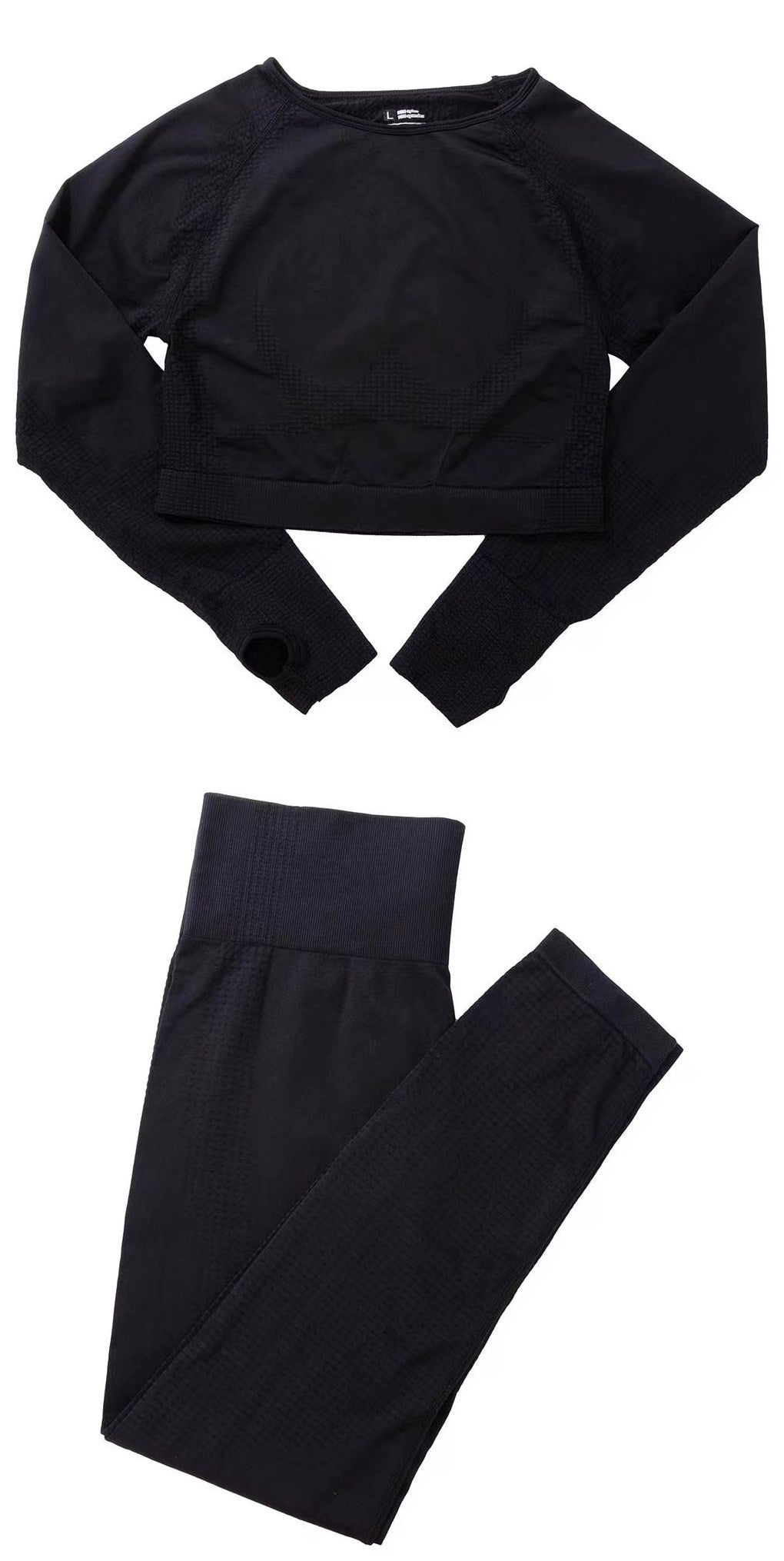 Long Sleeve Gym Pants Sports High Waist Shorts Workout and Bra Sets