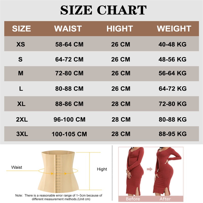 Plus Size Full Body Waist Trainer Shaper Slimmer Tummy Control Corset Belt
