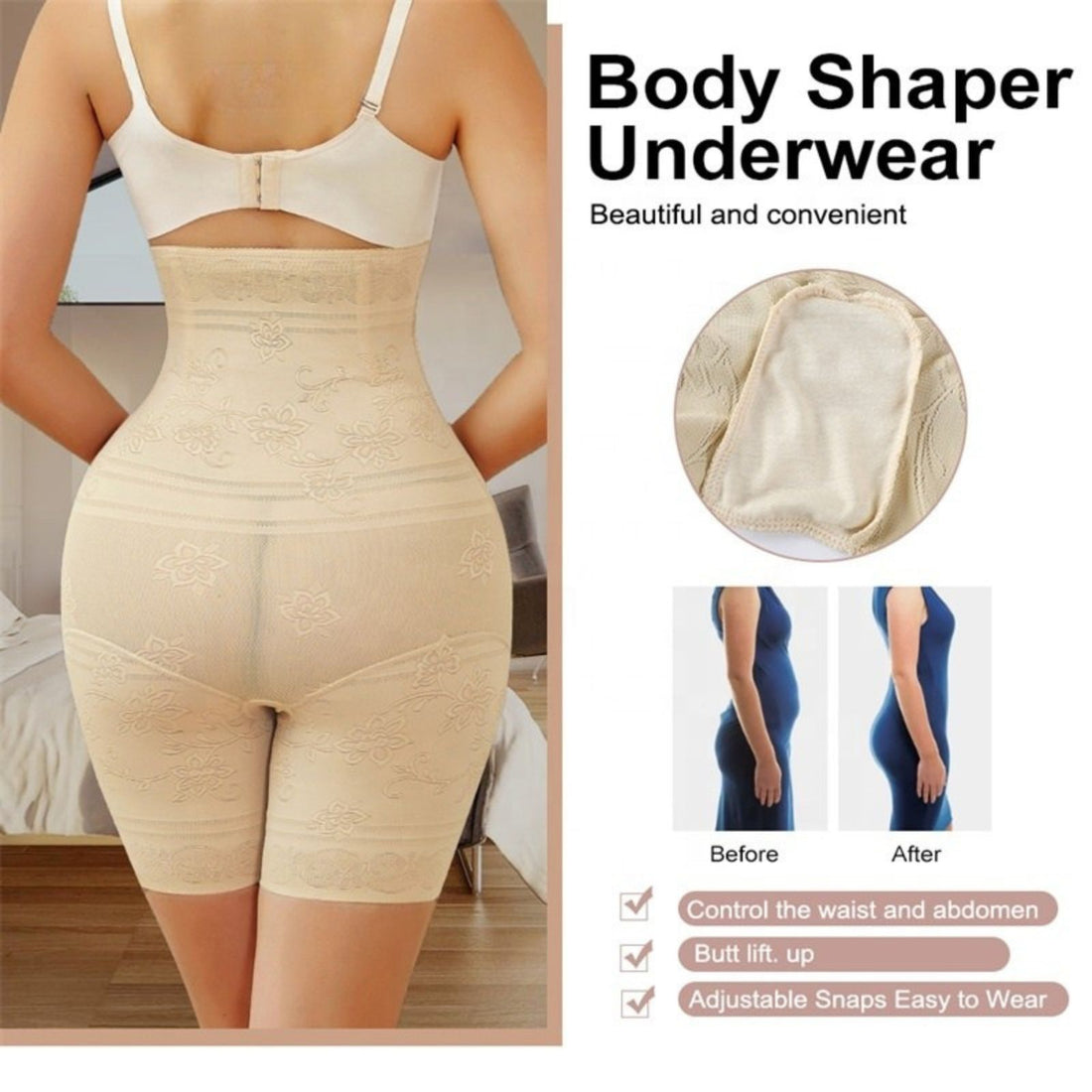 Plus Size Panty Seamless Full Body Corset Tummy Control Shaper Wear Thigh