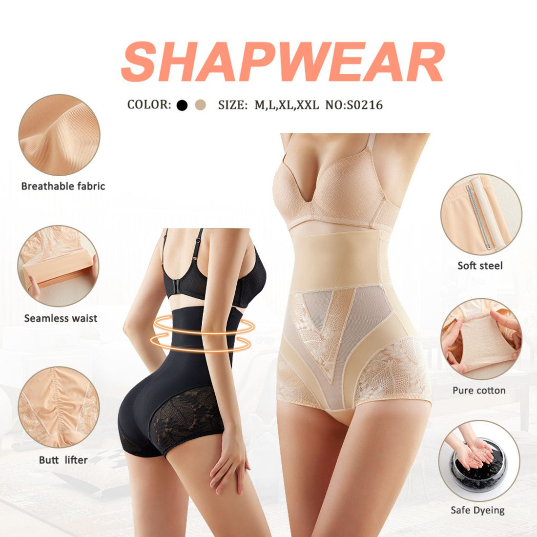 Postpartum Shapewear Shorts Waist Trainer Tummy Control Butt Lifter