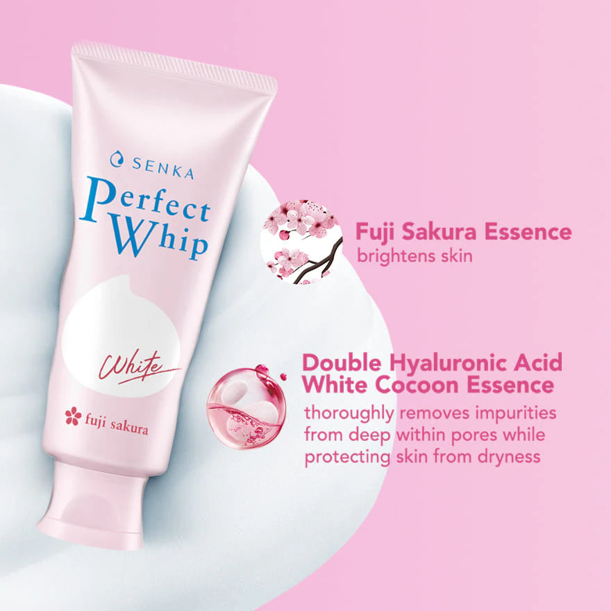 Shiseido Senka Perfect Whip White Foam Cleanser (100g) - Kiyoko Beauty