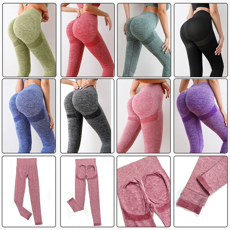 Push-Up Scrunch High Waist Leggings Seamless Tummy Control Yoga Pants