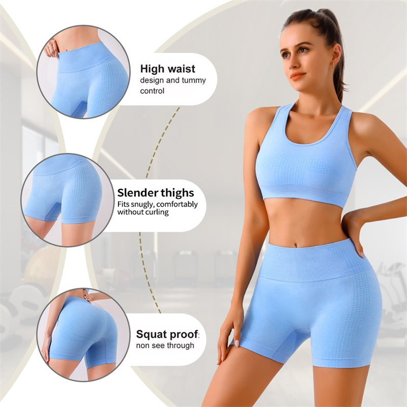 Push-Up Seamless Fitness Leggings & Bra Workout Set