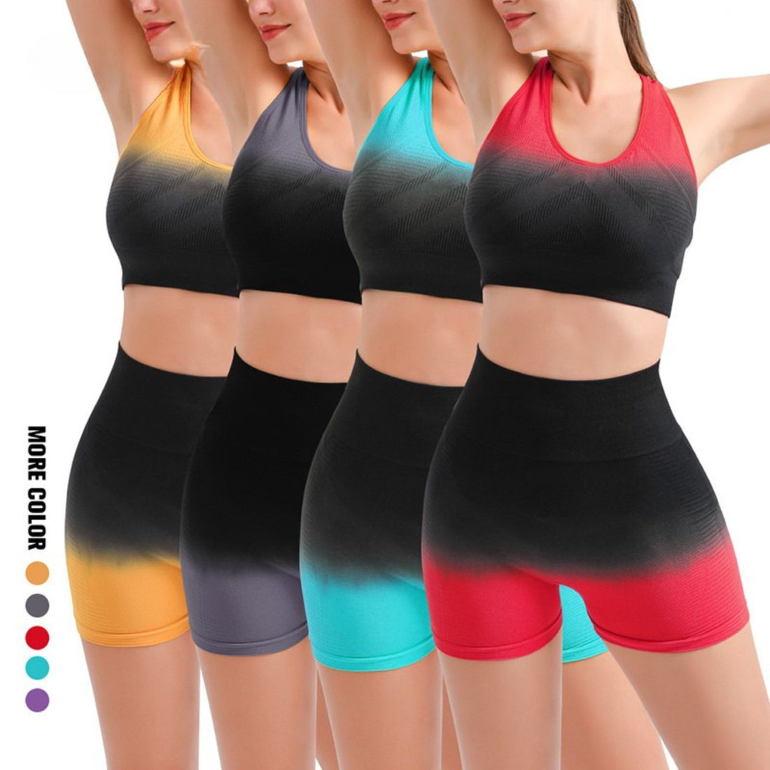 Push-Up Seamless Sports Bra Scrunch Butt Lift Leggings Yoga Pants