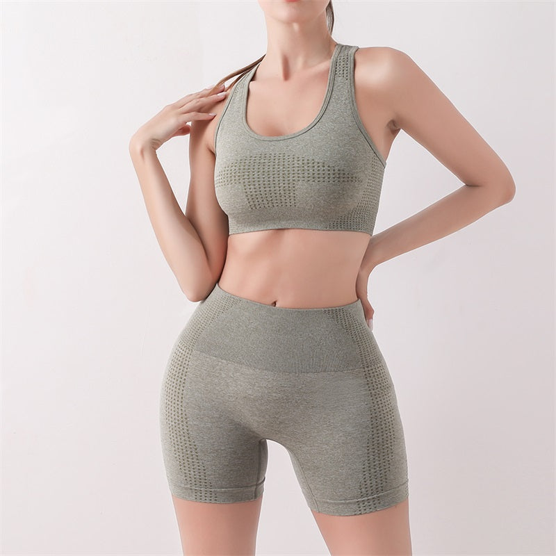 Scrunch Butt Workout Set Seamless Push-Up Bra & High Waist Leggings