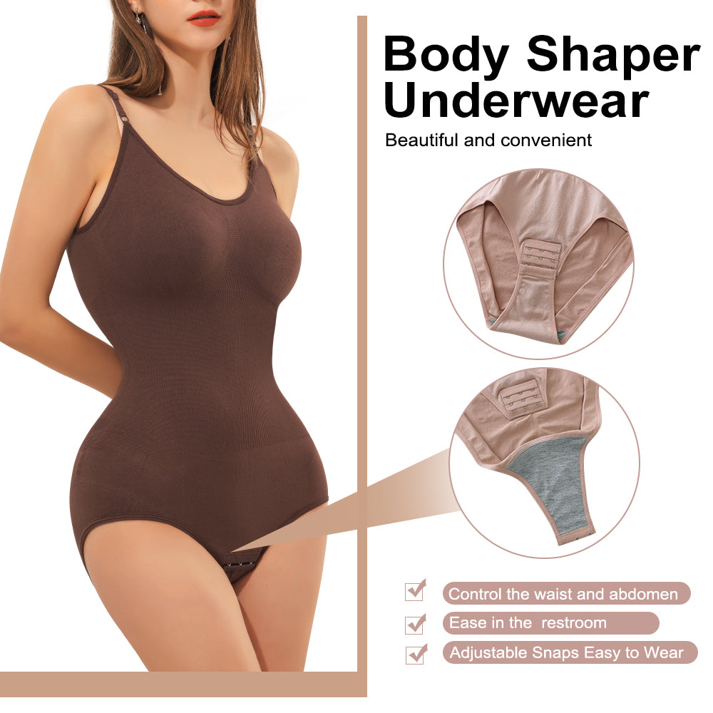 Seamless Full Body Tight Shapewear Bodysuit with Butt Lifter for Women