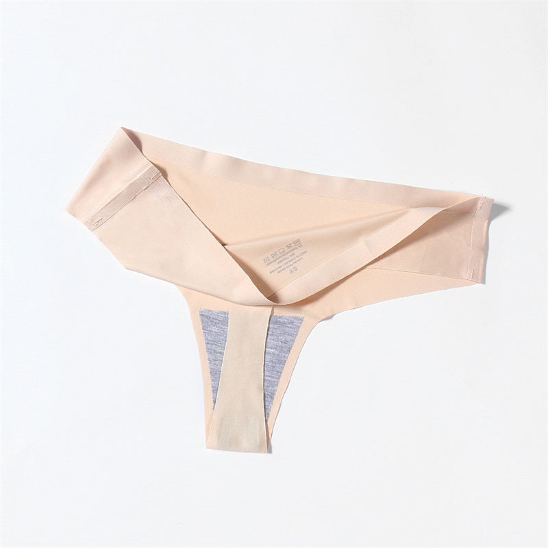 Seamless Ice Silk Thong Panties T-Back G-String Women’s Bikini Underwear
