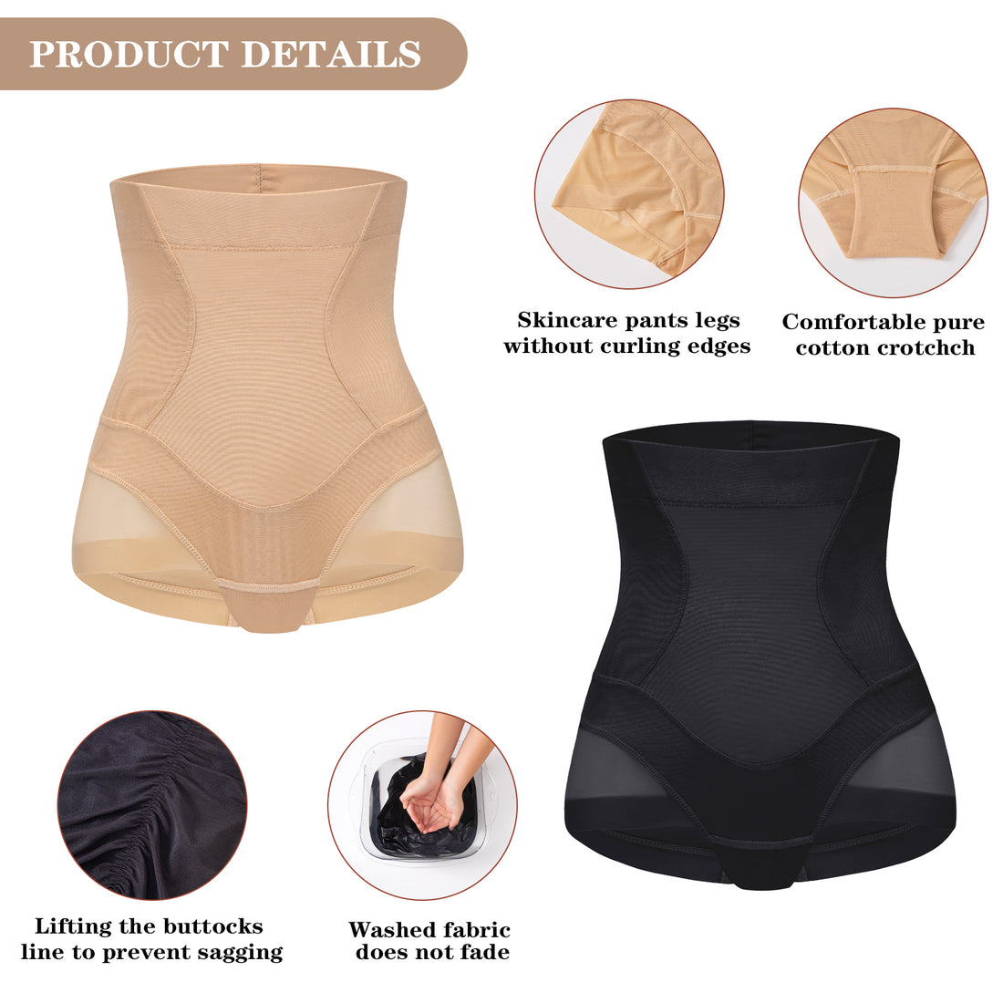 Seamless Tummy Control Gym Bodysuit Firm Compression Panty Shapewear