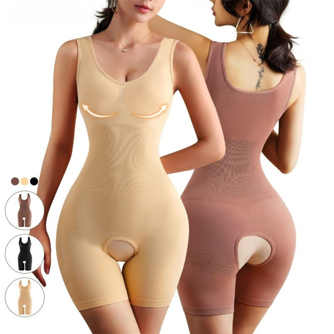 Seamless Waist Trainer Tummy Control Thigh Slim Bodysuit Shapewear