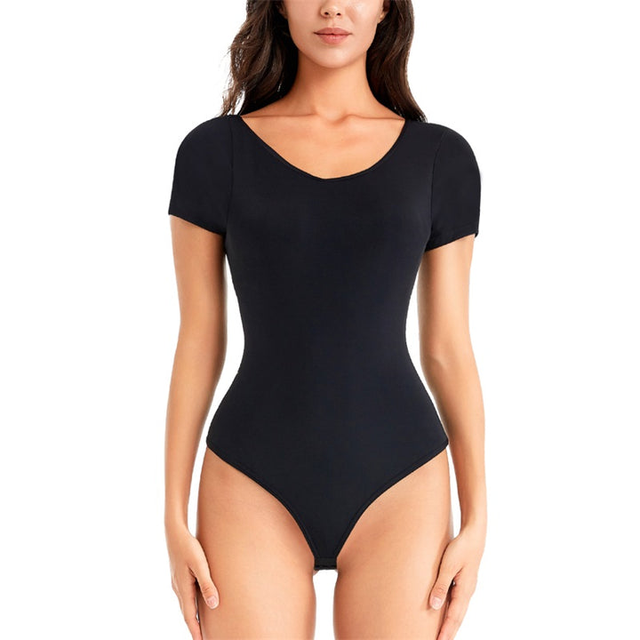 Shoulder and Tummy Control Shaper Seamless Waist Trainer Thong Bodysuit