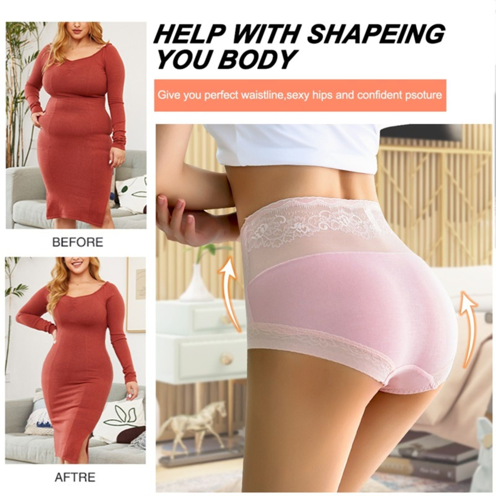 Slim Body Panties Shaper High Waist Trainer Underwear Shapewear