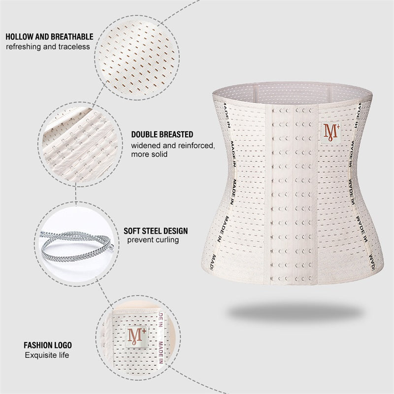 Sweat Shapewear Body Tummy Control Double Strap Waist Trainer Corset