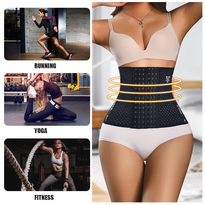 Sweat Shapewear Body Tummy Control Double Strap Waist Trainer Corset