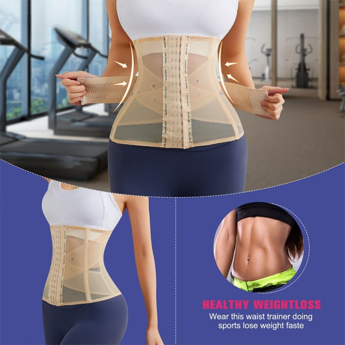 Translucent Ventilate Full Body Plus Size Waist Trainer Shaper Tummy Control