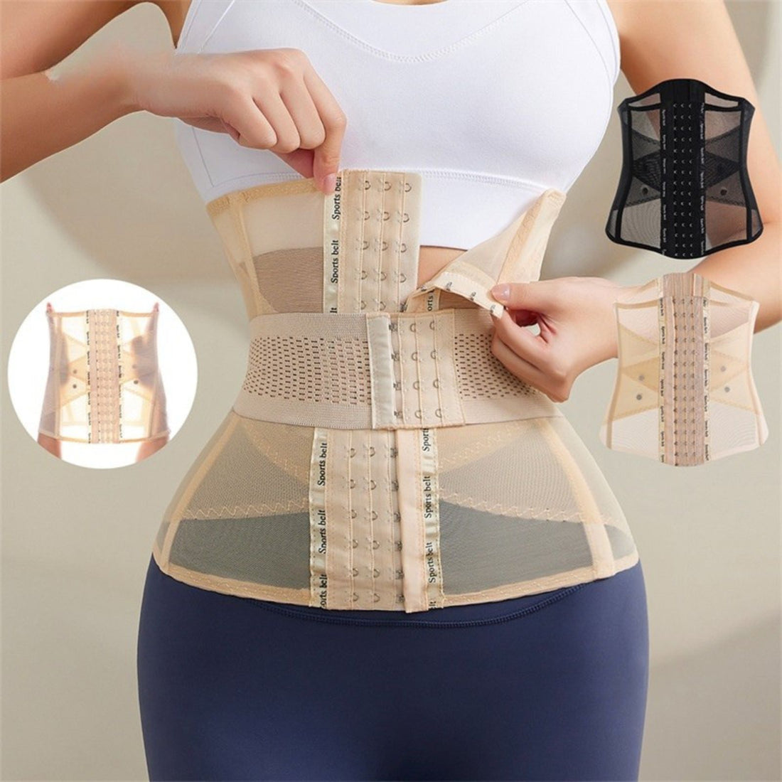 Translucent Ventilate Full Body Plus Size Waist Trainer Shaper Tummy Control