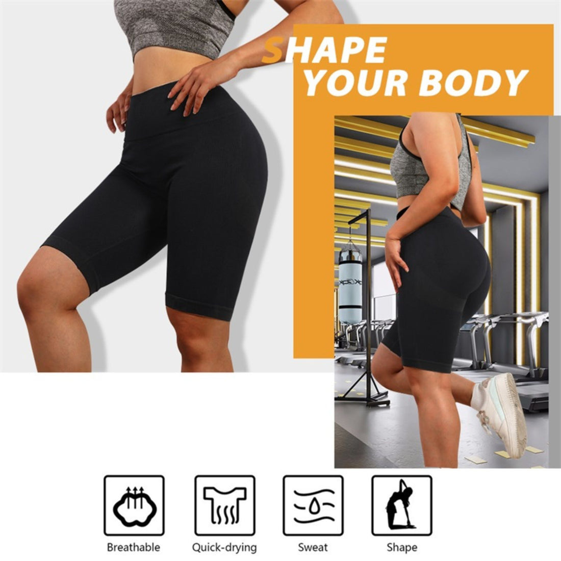 Tummy Control Fitness Gym Pants for Waist Slimming and Butt Enhancement