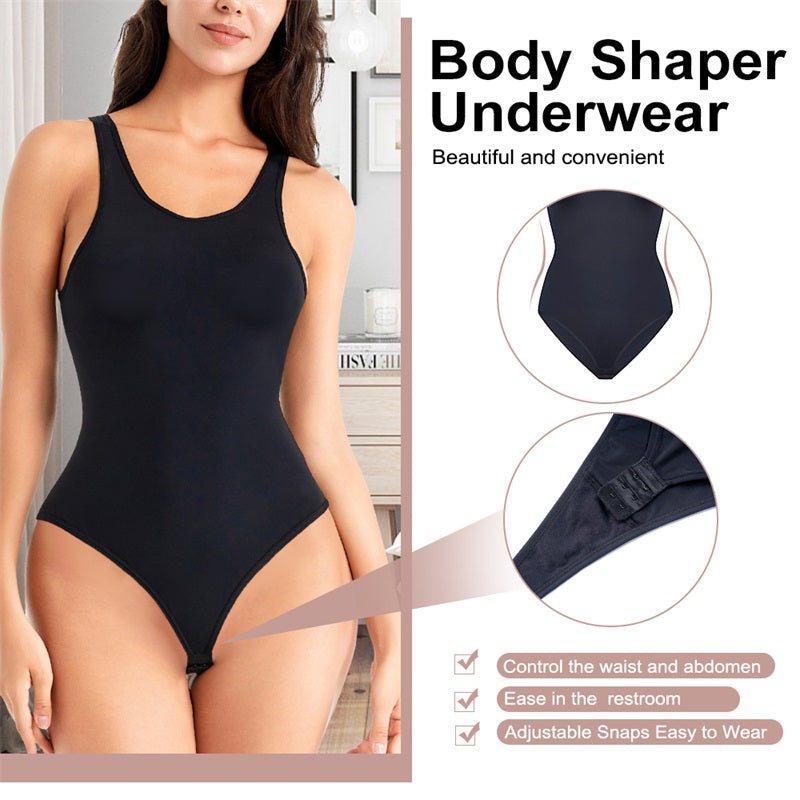 Tummy Control Slim Body Seamless Thong Bodysuit High Waist Trainer Shaper