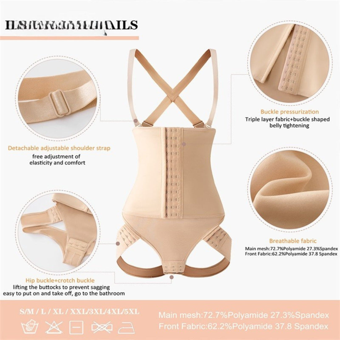 Underwear Shaping Shoulder Strap Trainer Butt Lift Waist Trainer Shapewear