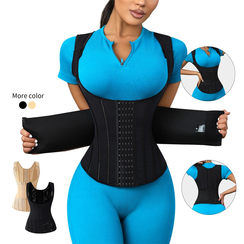 Waist Cincher Corset Double Belt Wrap Girdle Shapewear Tummy Control Waist