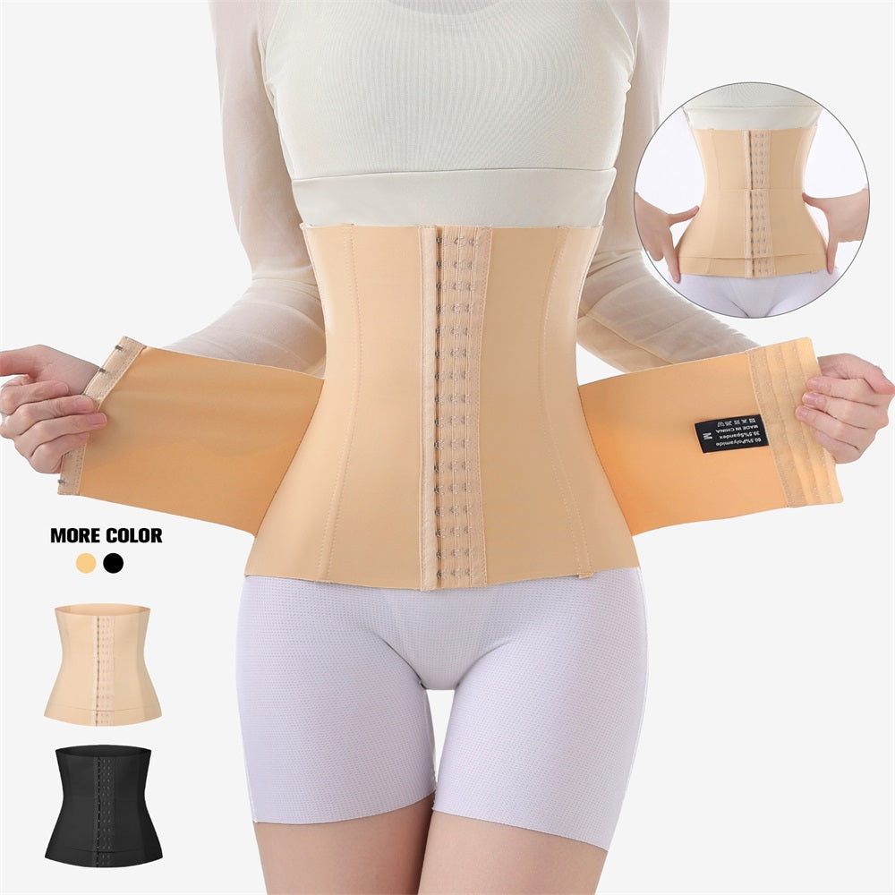 Women’s Adjustable Double Belt Waist Cincher Corset Shapewear for Tummy Control