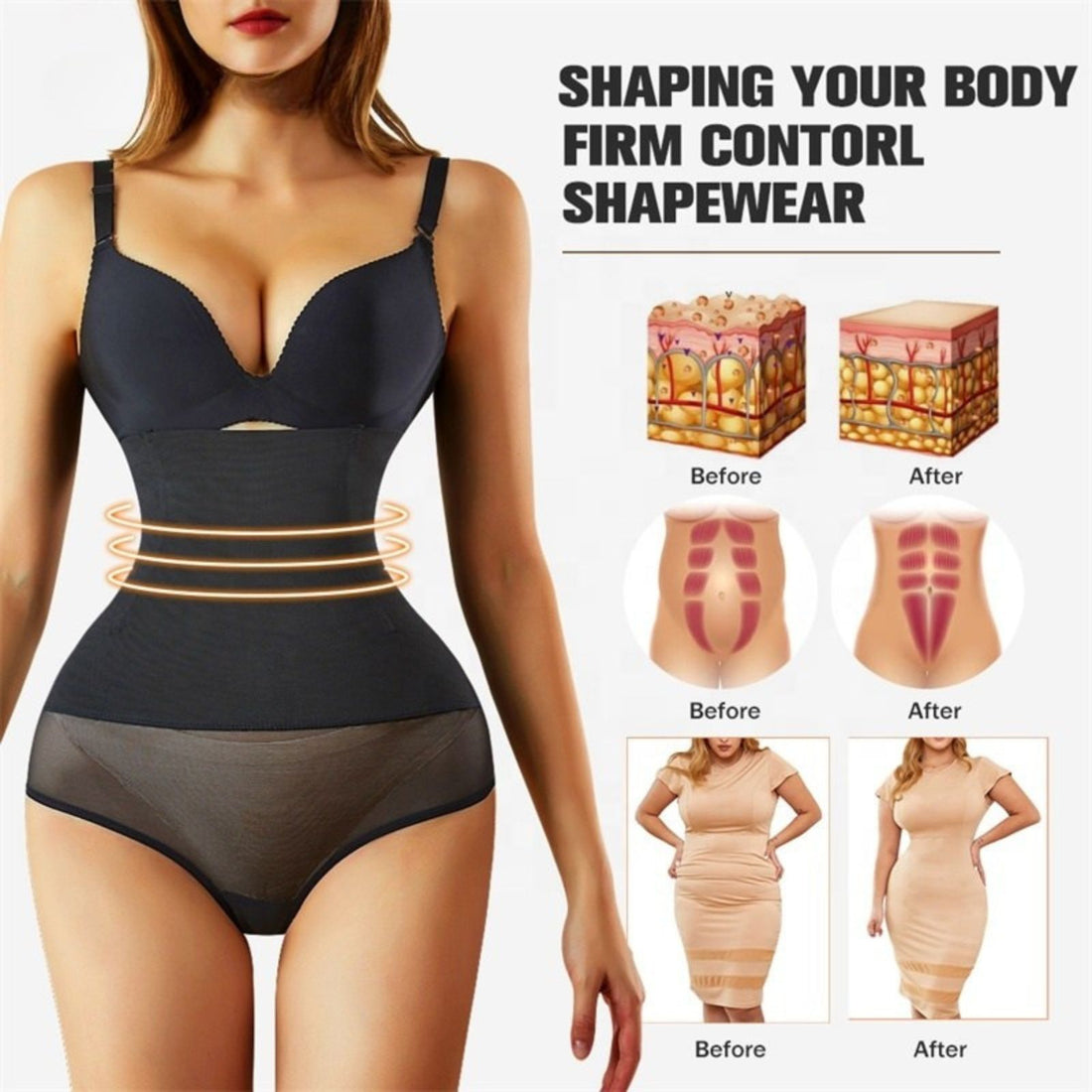 Women T Back Crotch Panty Seamless Thong Tummy Control Shaper